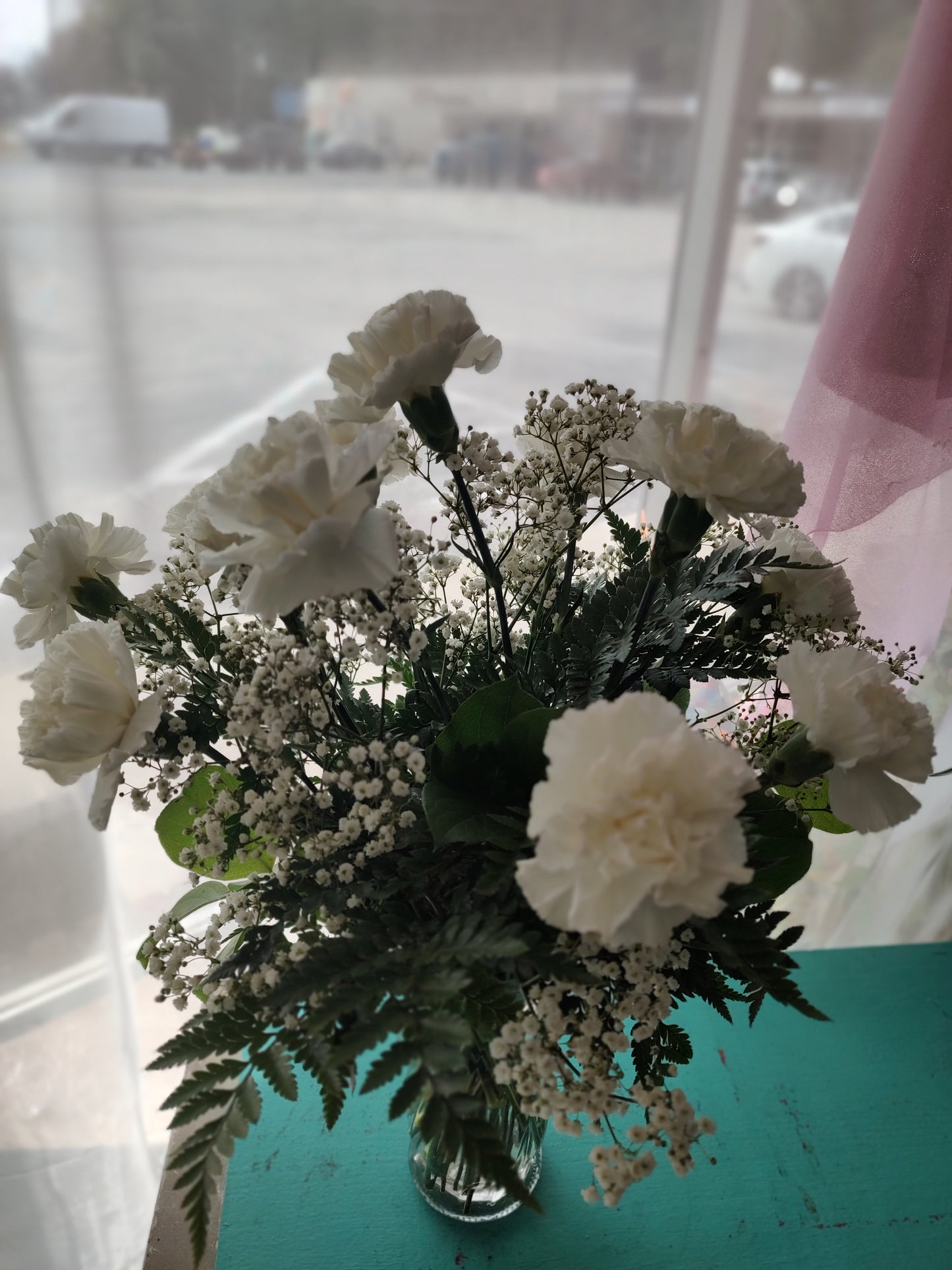 Dozen White Carnations