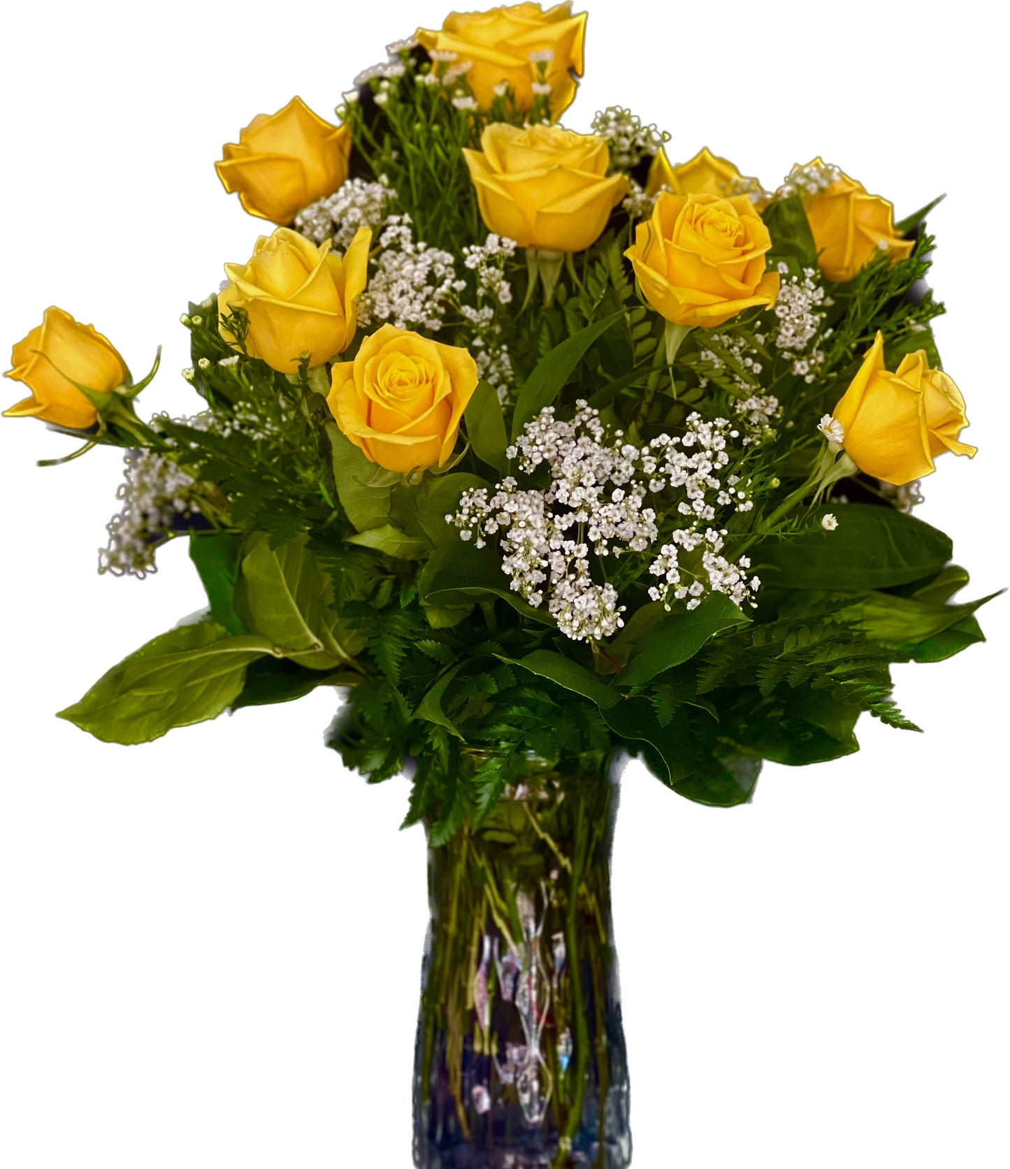 1 Dozen Yellow Roses Standard Stem