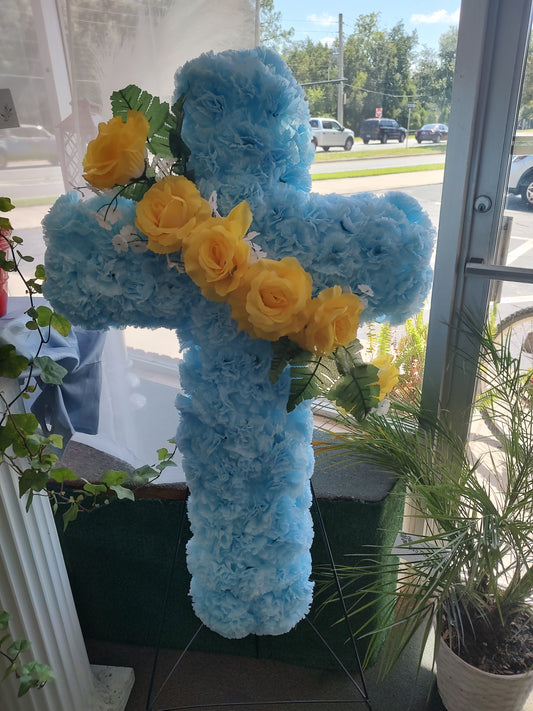 Silk crosss for service and graveside