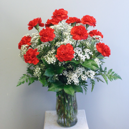 Dozen Red Carnations