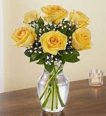 A Half Dozen Yellow Roses Standard Stem